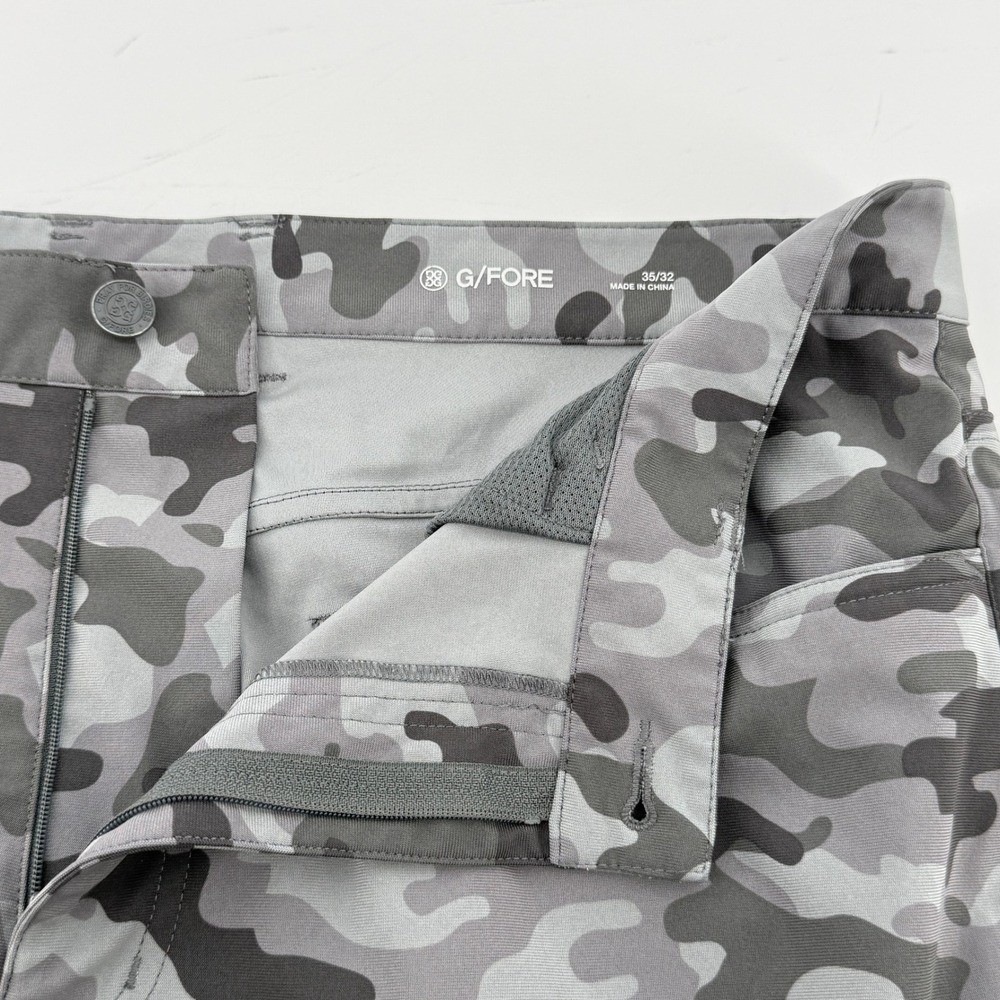 G/FORE Tour 5 Pocket Straight Leg Golf Pants Charcoal Camo Men 35x32 Performance - Picture 3 of 8